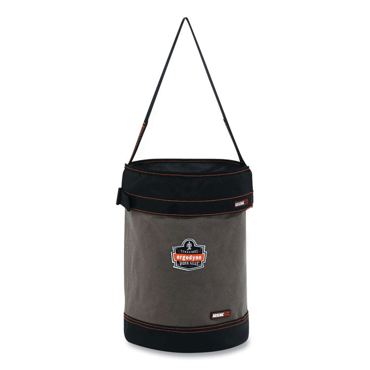 Arsenal 5930T Web Handle Canvas Hoist Bucket and Top, 150 lb, Gray