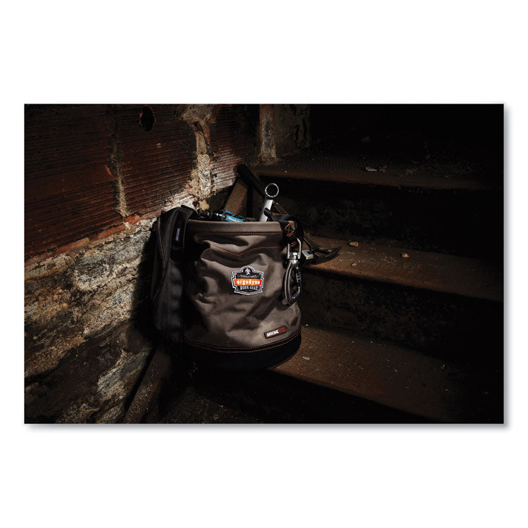 Arsenal 5940 Swiveling Carabiner Canvas Hoist Bucket, 150 lb, Gray