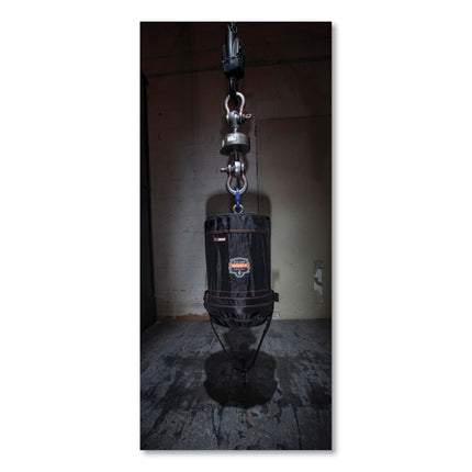 Arsenal 5970T Swiveling Hook Nylon Hoist Bucket + Top, 100 lb, Black