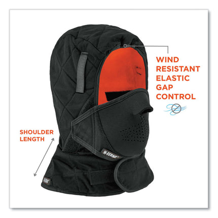 N-Ferno 6878 3-Layer Winter Liner + Mouthpiece Kit, Fleece/Neoprene/Polyester, One Size Fits Most, Black