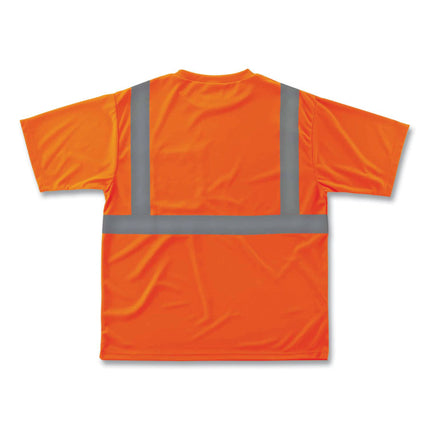 GloWear 8289 Class 2 Hi-Vis T-Shirt, Polyester, Orange, 2X-Large