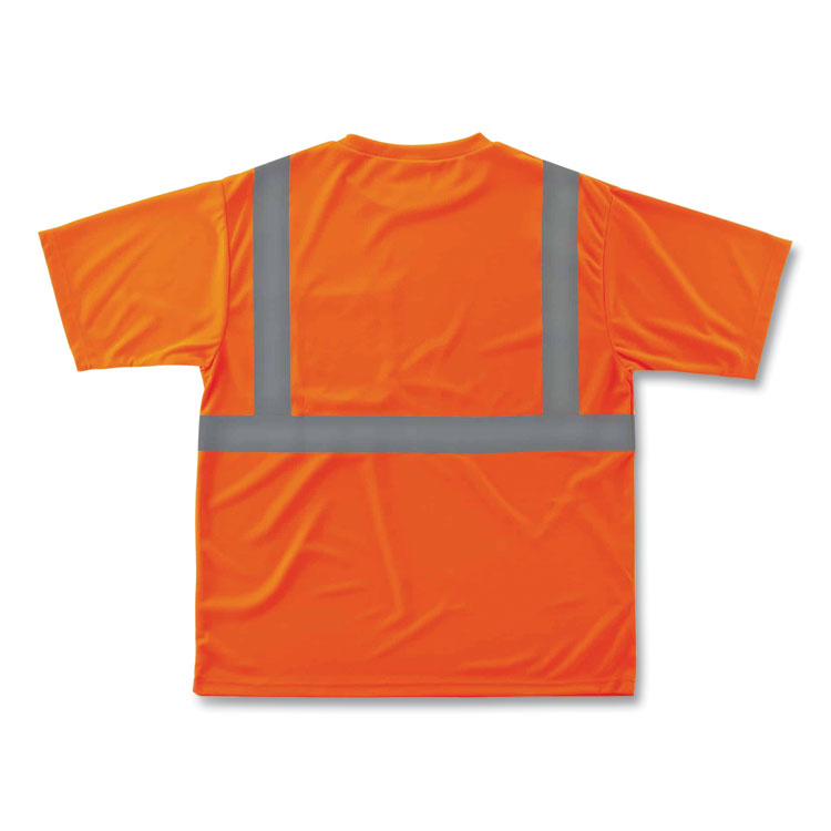 GloWear 8289 Class 2 Hi-Vis T-Shirt, Polyester, Orange, 5X-Large