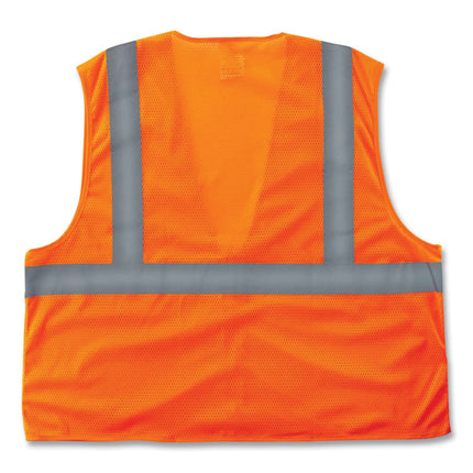 GloWear 8205Z Class 2 Super Economy Mesh Vest, Polyester, Orange, Large/X-Large