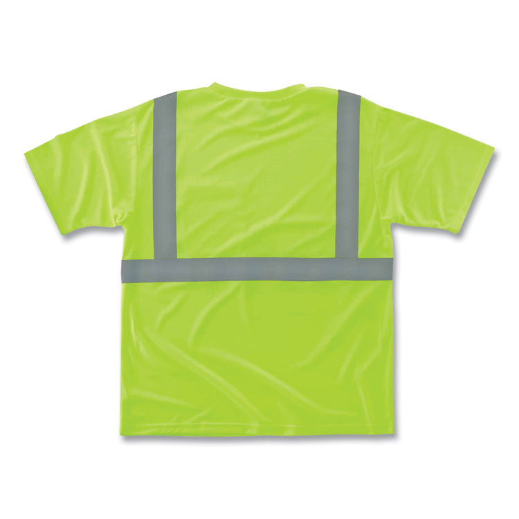 GloWear 8289 Class 2 Hi-Vis T-Shirt, Polyester, Lime, 4X-Large