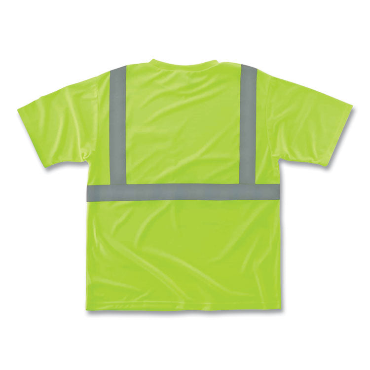 GloWear 8289 Class 2 Hi-Vis T-Shirt, Polyester, Lime, Medium