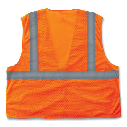 GloWear 8205Z Class 2 Super Economy Mesh Vest, Polyester, Orange, 4X-Large/5X-Large