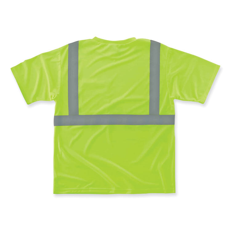 GloWear 8289 Class 2 Hi-Vis T-Shirt, Polyester, Lime, 5X-Large