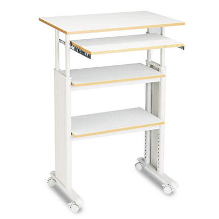 Muv Stand-Up Adjustable-Height Desk, 29.5" X 22" X 35" To 49", Gray