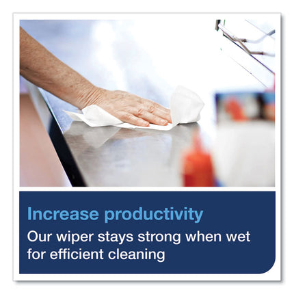 Heavy-Duty Paper Wiper 1/4 Fold, 1-Ply, 12.5 x 13, White, 56/Pack, 16 Packs/Carton