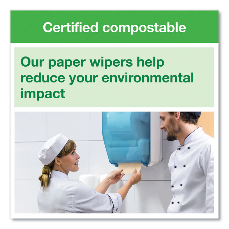 Basic Paper Wiper Roll Towel, 1-Ply, 7.68" x 1,150 ft, Natural, 4 Rolls/Carton