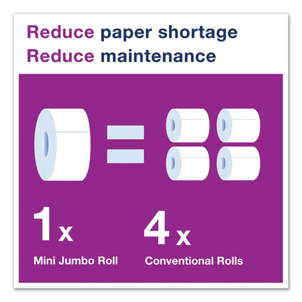 Advanced Jumbo Bath Tissue, Septic Safe, 1-Ply, White, 3.48" x 1,200 ft, 12 Rolls/Carton