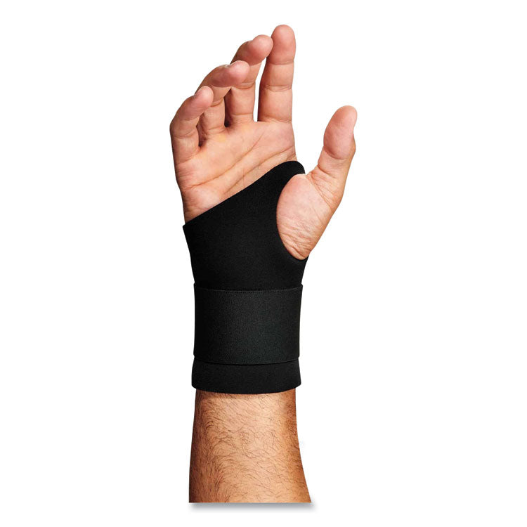 ProFlex 670 Ambidextrous Single Strap Wrist Support, Large, Fits Left/Right Hand, Black