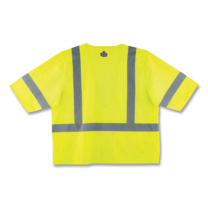 GloWear 8320Z Class 3 Standard Zipper Vest, Polyester, 2X-Large/3X-Large, Lime