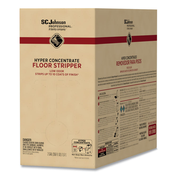 Hyper Concentrate Floor Stripper, Low Odor, 2 gal Bag-in-Box