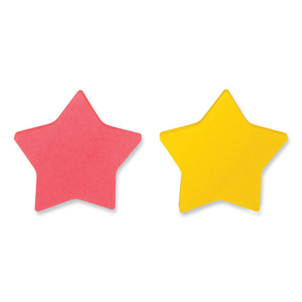 Die-Cut Star Shaped Notepads, 2.6" x 2.6", Assorted Colors, 75 Sheets/Pad, 2 Pads/Pack