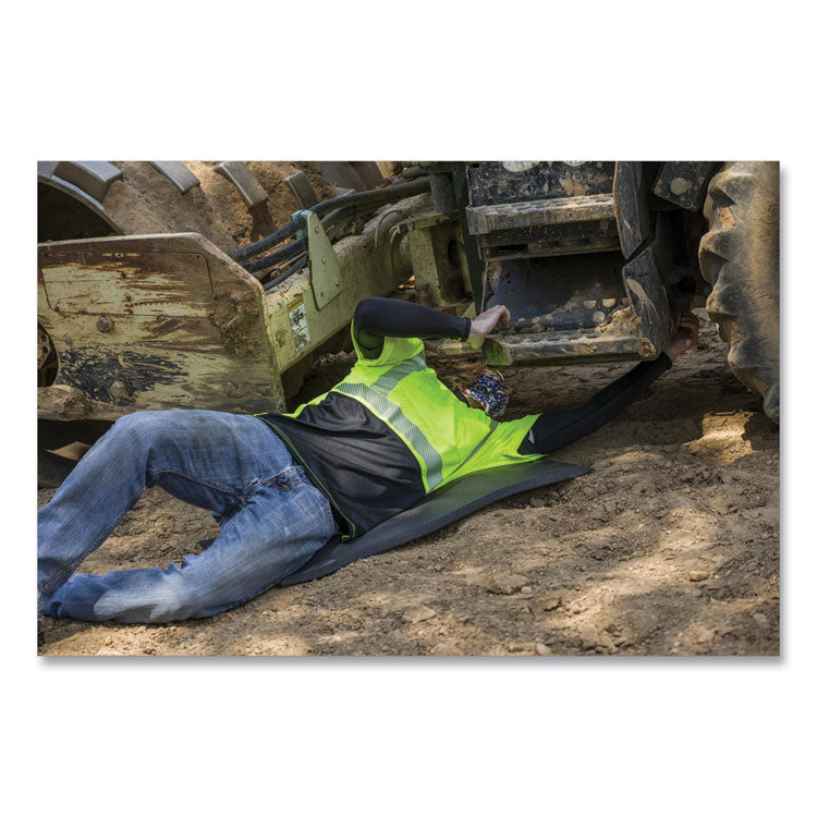 GloWear 8280BK Class 2 Performance T-Shirt with Black Bottom, Polyester, Small, Lime