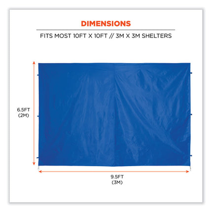 Shax 6054 Pop-Up Tent Sidewall Kit, Single Skin, 10 ft x 10 ft, Polyester, Blue