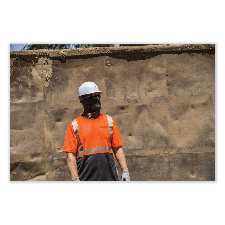 GloWear 8280BK Class 2 Performance T-Shirt with Black Bottom, Polyester, X-Large, Orange