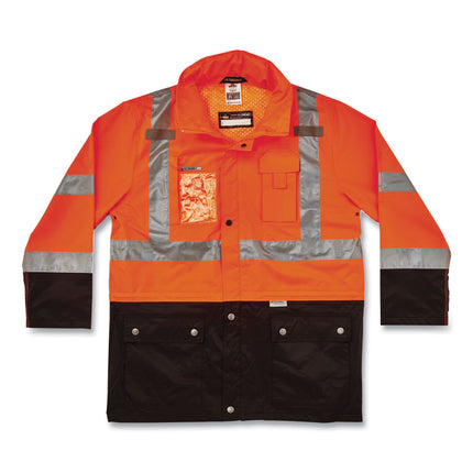 GloWear 8386 Class 3 Hi-Vis Outer Shell Jacket, Polyester, Medium, Orange