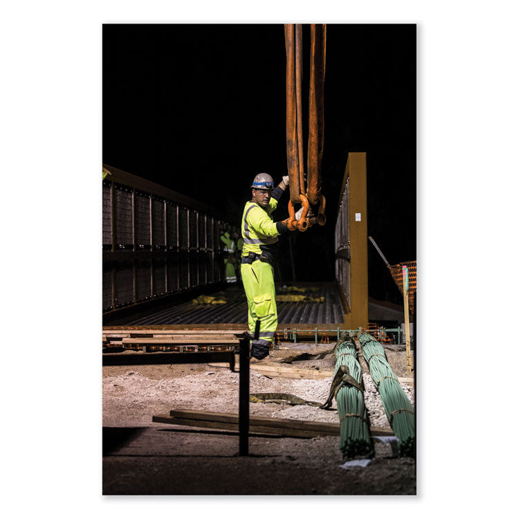 GloWear 8291BK Type R Class 2 Black Front Long Sleeve T-Shirt, Polyester, Small, Lime