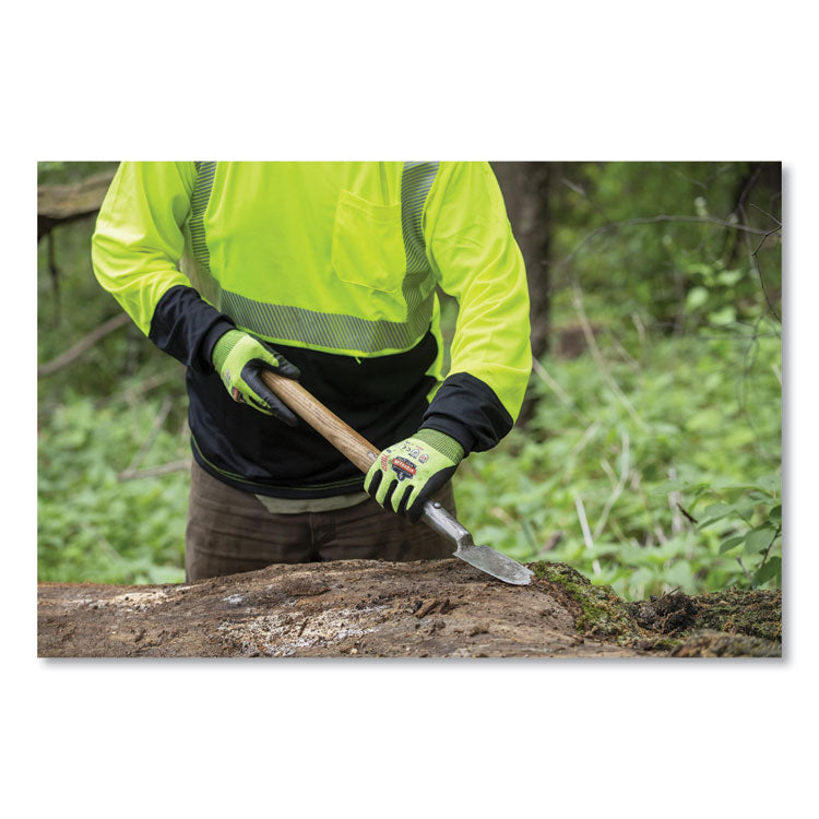 GloWear 8281BK Class 2 Long Sleeve Shirt with Black Bottom, Polyester, 2X-Large, Lime