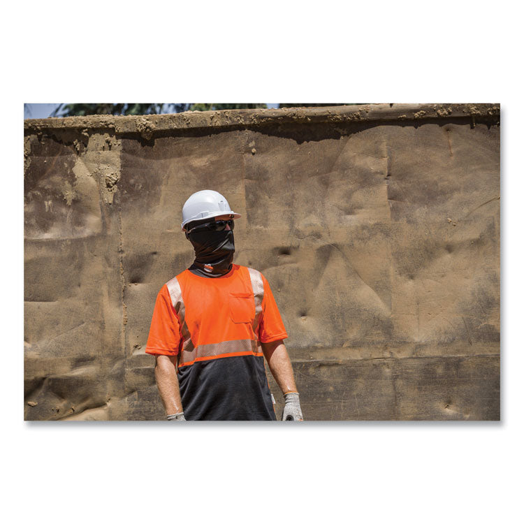 GloWear 8280BK Class 2 Performance T-Shirt with Black Bottom, Polyester, 4X-Large, Orange