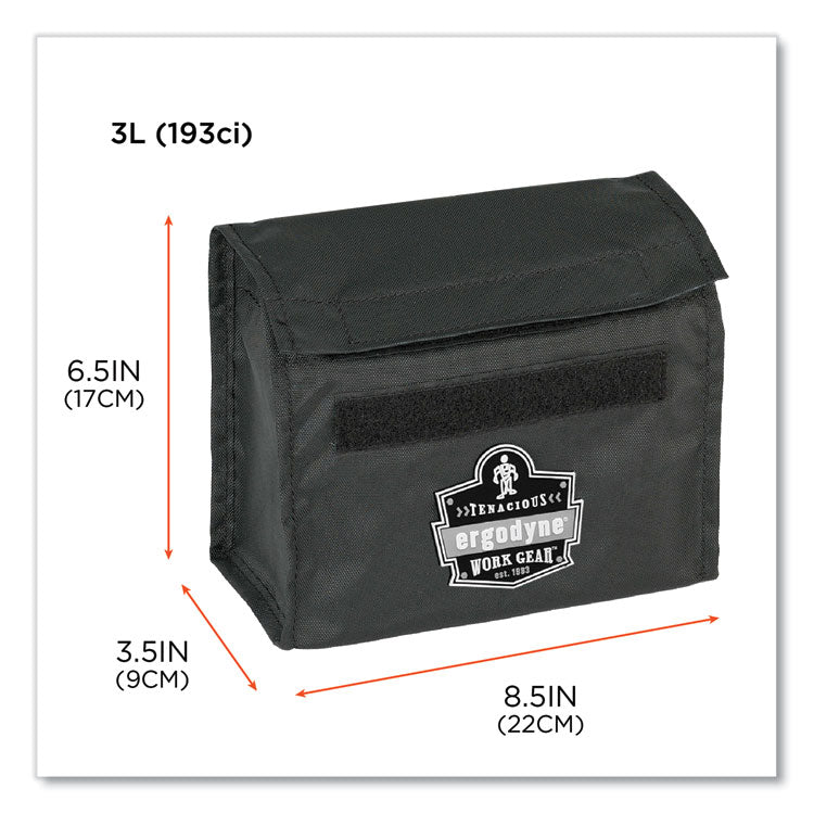 Arsenal 5180 Half Mask Respirator Waist Pack, 8.5 x 3.5 x 6.5, Black