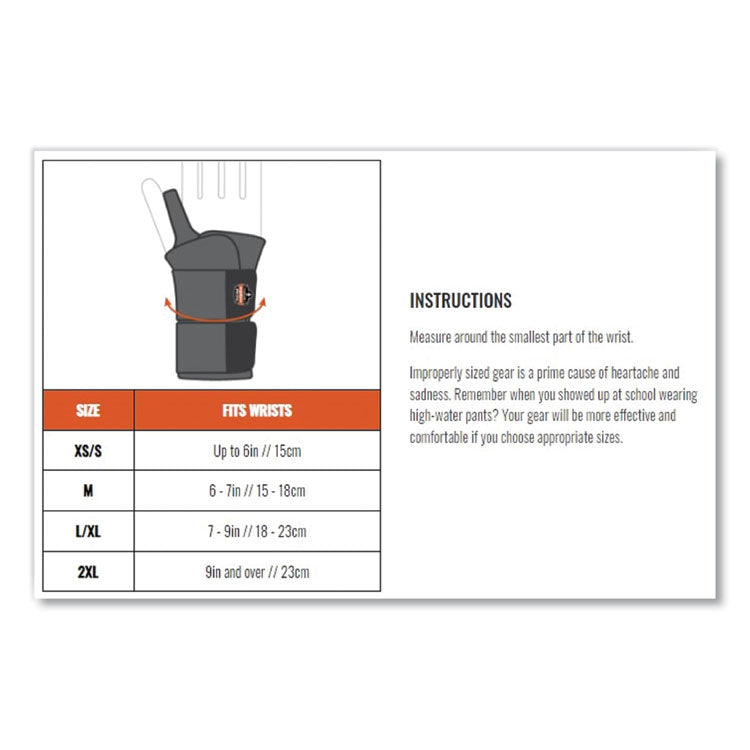 ProFlex 4020 Lightweight Wrist Support, 2X-Large, Fits Left Hand, Gray