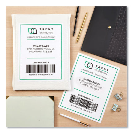 Shipping Labels with TrueBlock Technology, Inkjet Printers, 5.5 x 8.5, White, 2 Labels/Sheet, 100 Sheets/Pack, 2 Packs