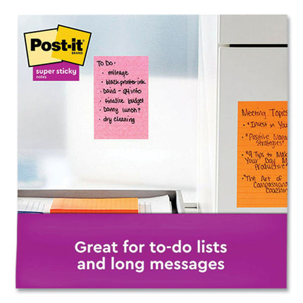 Pads in Supernova Neons Collection Colors, Note Ruled, Cabinet Pack, 4" x 6", 90 Sheets/Pad, 24 Pads/Pack