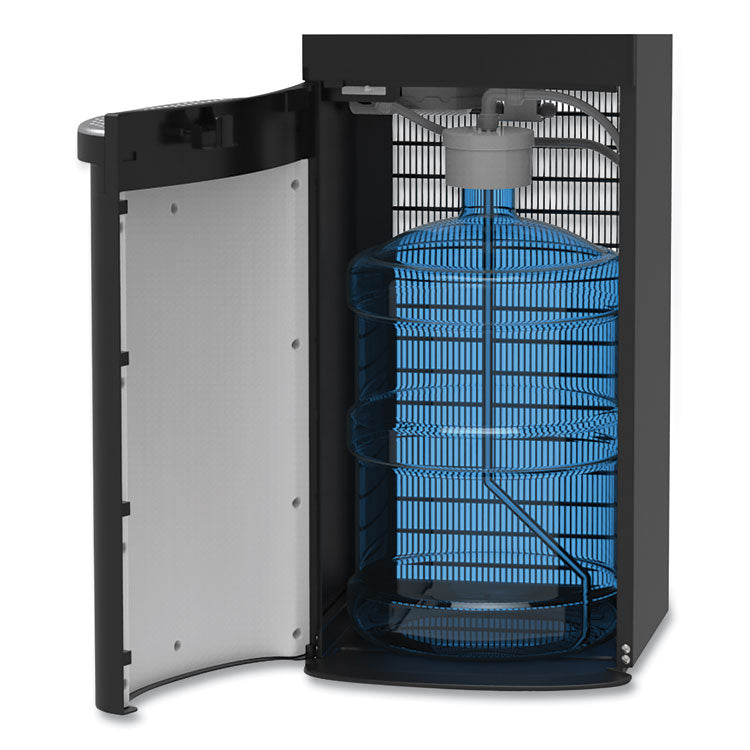 MaxxFill Flex Hot and Cold Water Dispenser, 2.11 gal/Hot Water per Hour, 12.2 x 14.2 x 42.33, Black/Stainless Steel