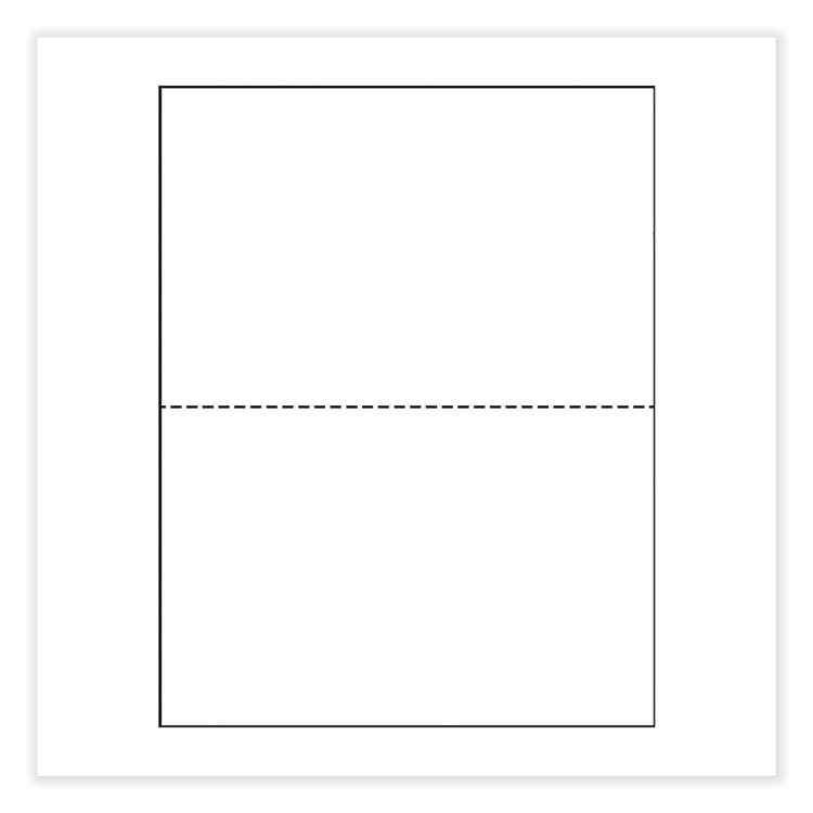 Perforated and Punched Paper, 20 lb Bond Weight, 8.5 x 11, White, 500/Ream, 5 Reams/Carton