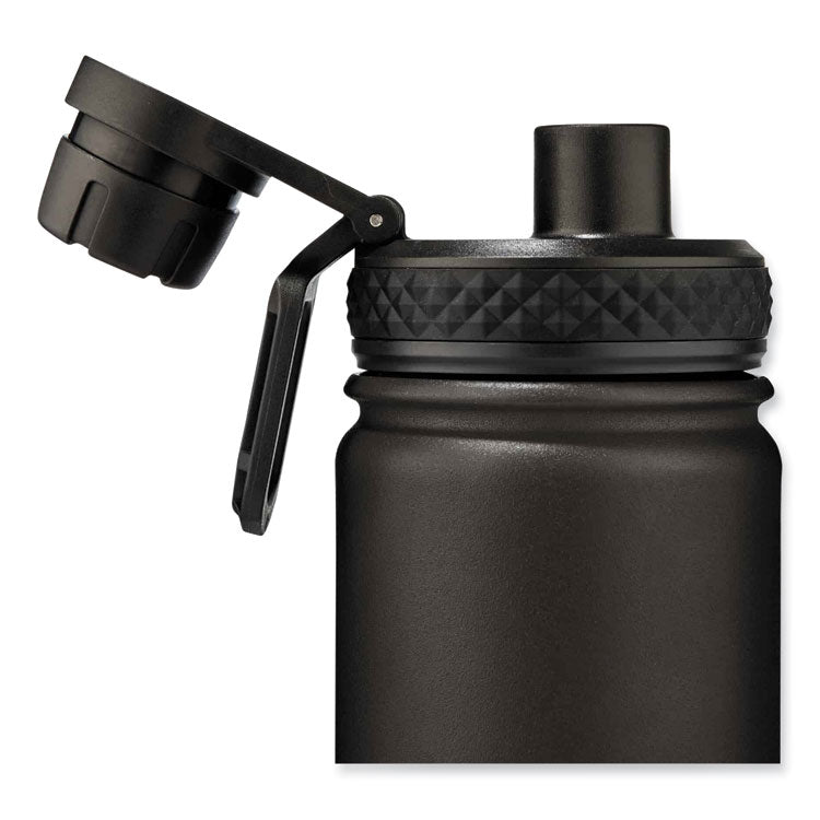 Chill-Its 5152 Insulated Stainless Steel Water Bottle, 25 oz, Metal, Black