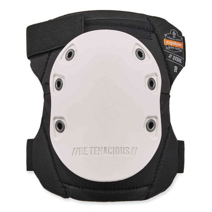 ProFlex 315HL Abrasion-Resistant Knee Pad, Long Textured White Hard Cap, Hook and Loop Closure, Pair