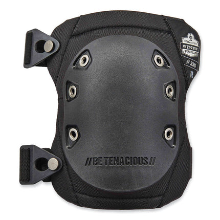 ProFlex 335 Slip-Resistant Rubber Cap Knee Pads, Buckle Closure, One Size Fits Most, Black Cap, Pair