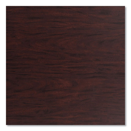 Cafe Table, 36w x 36d x 30h, Square Top/X-Base, Mahogany Top, Gray Base