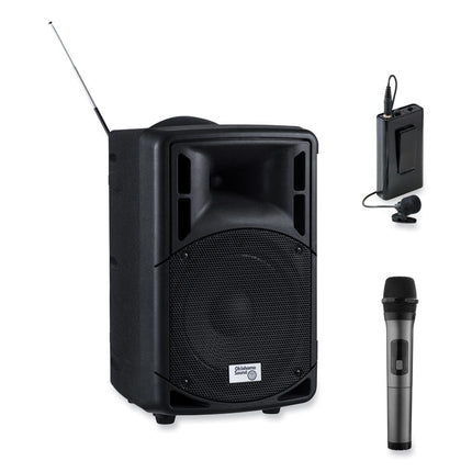 Wireless PA System with Wireless Tie Clip Microphone, 40 W, Black