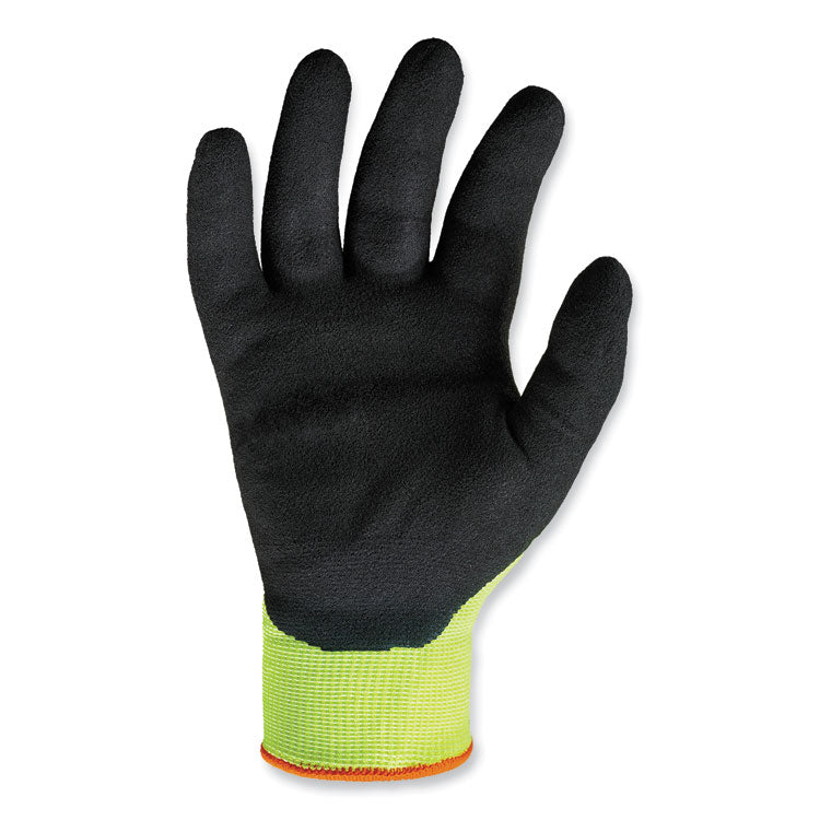 ProFlex 7021 Hi-Vis Nitrile-Coated CR Gloves, Lime, X-Large, Pair