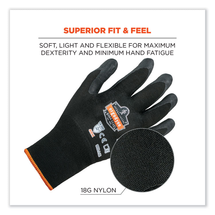 ProFlex 7001 Nitrile-Coated Gloves, Black, X-Large, Pair