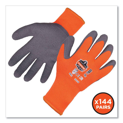 ProFlex 7401-CASE Coated Lightweight Winter Gloves, Orange, X-Large, 144 Pairs/Carton