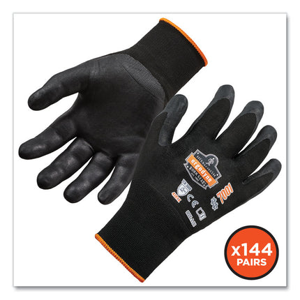 ProFlex 7001-CASE Nitrile Coated Gloves, Black, 2X-Large, 144 Pairs/Carton