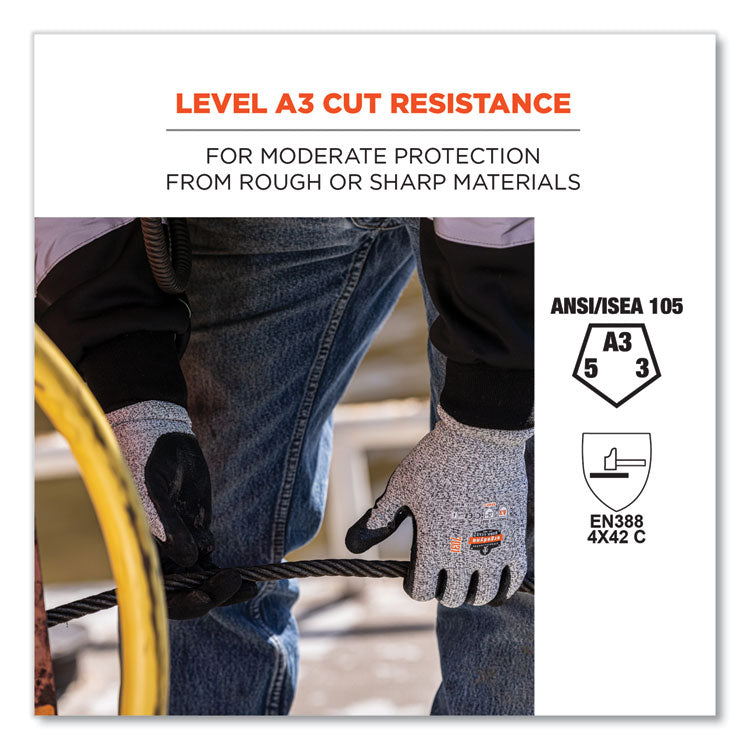 ProFlex 7031 ANSI A3 Nitrile-Coated CR Gloves, Gray, 2X-Large, Pair