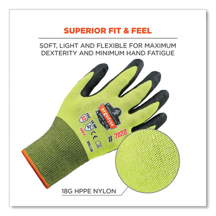 ProFlex 7022 ANSI A2 Coated CR Gloves DSX, Lime, Large, Pair