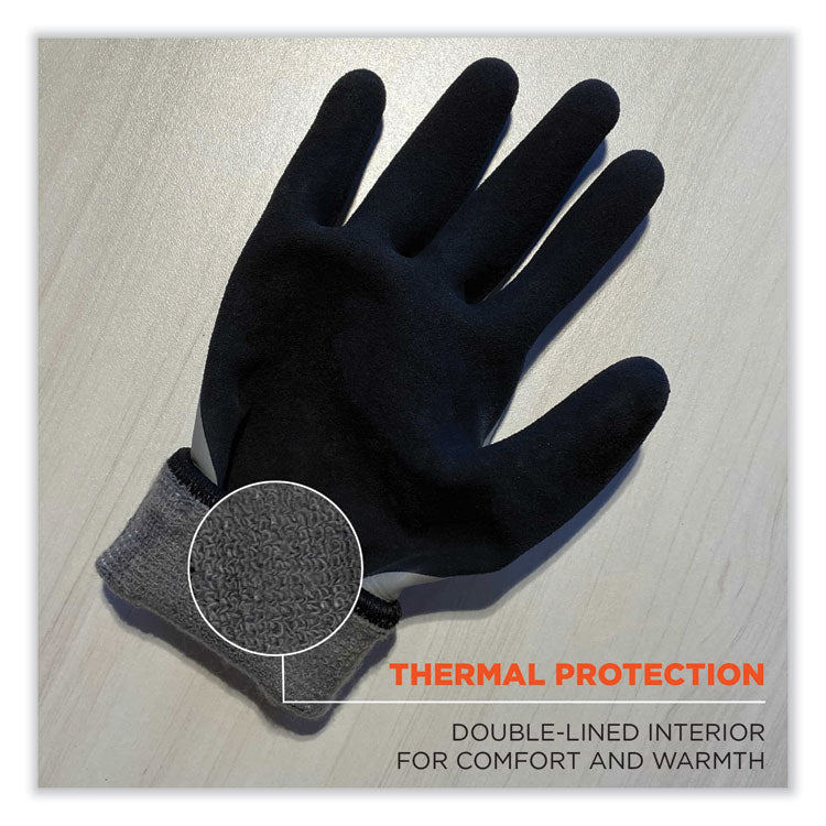 ProFlex 7501-CASE Coated Waterproof Winter Gloves, Gray, X-Large, 144 Pairs/Carton
