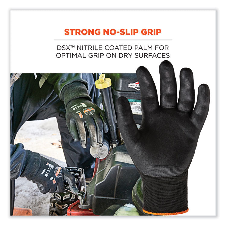 ProFlex 7001 Nitrile-Coated Gloves, Black, 2X-Large, Pair