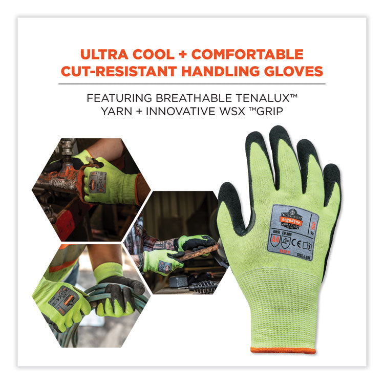 ProFlex 7041-CASE ANSI A4 Nitrile Coated CR Gloves, Lime, 2X-Large, 144 Pairs/Carton