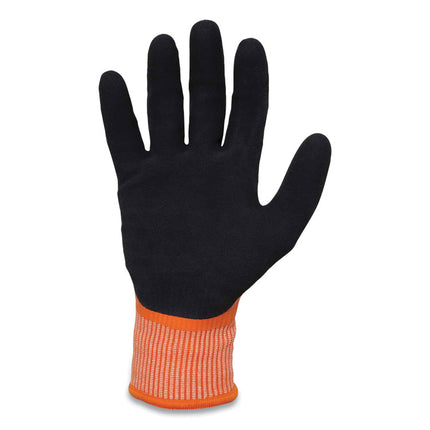 ProFlex 7551-CASE ANSI A5 Coated Waterproof CR Gloves, Orange, Small, 144 Pairs/Carton