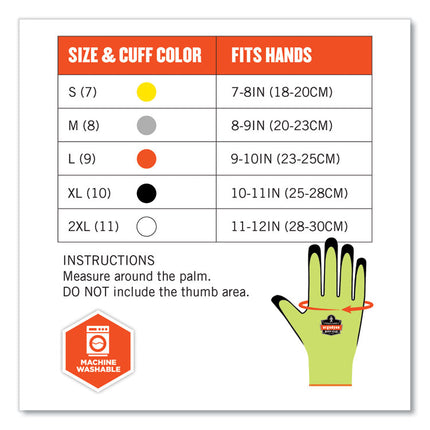 ProFlex 7022 ANSI A2 Coated CR Gloves DSX, Lime, 2X-Large, Pair