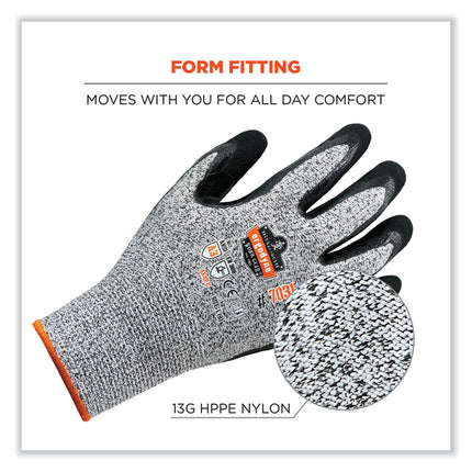 ProFlex 7031-CASE ANSI A3 Nitrile-Coated CR Gloves, Gray, Small, 144 Pairs/Carton