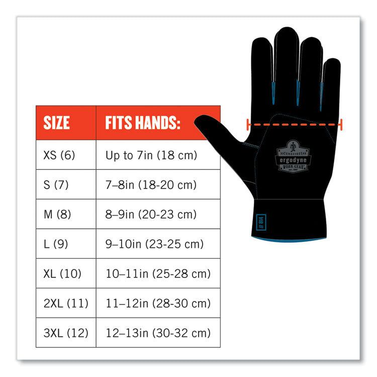 ProFlex 7551-CASE ANSI A5 Coated Waterproof CR Gloves, Orange, Medium, 144 Pairs/Carton